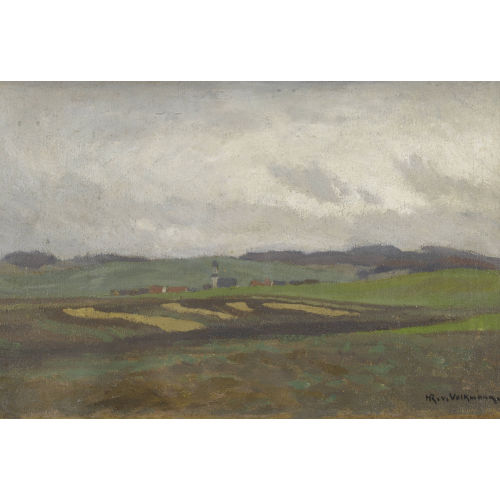 HANS RICHARD VON VOLKMANN : Landschaft mit Dorf (DOBIASCHOFSKY AUKTIONEN AG)