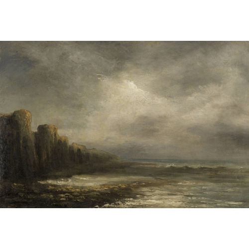 GUSTAVE COURBET : Felsige K�stenpartie in der Bretagne (DOBIASCHOFSKY AUKTIONEN AG)
