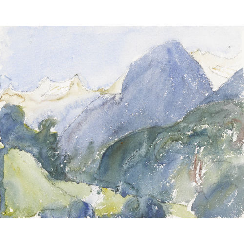 GIOVANNI GIACOMETTI : Sommerliche Landschaft im Engadin (DOBIASCHOFSKY AUKTIONEN AG)