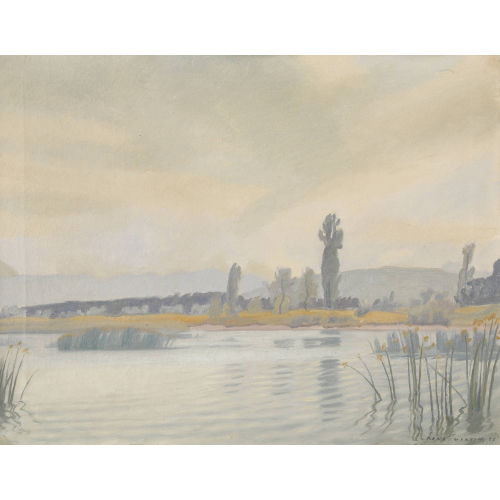 REN� MARTIN : Sommerliche Uferlandschaft (DOBIASCHOFSKY AUKTIONEN AG)