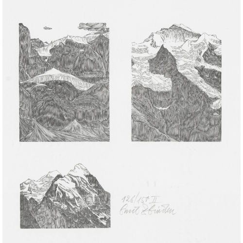 EMIL ZBINDEN : Gebirgspartien im Berner Oberland (DOBIASCHOFSKY AUKTIONEN AG)