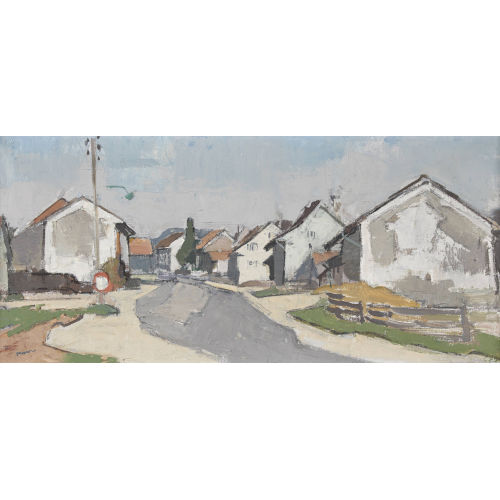 KARL MOOR : Sommerliche Strassenszene (DOBIASCHOFSKY AUKTIONEN AG)