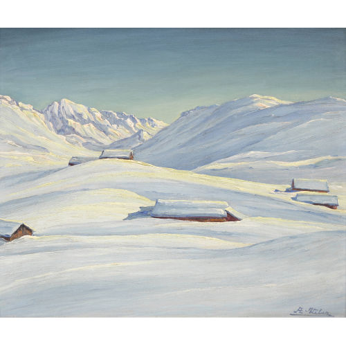 AUGUST WEBER : 'Balisalp auf dem Hasliberg mit dem Glockhaus' (DOBIASCHOFSKY AUKTIONEN AG)