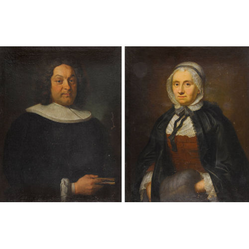 JAKOB EMANUEL HANDMANN : Portr�ts von Hans Jacob Morell und einer Dame. Gegenst�cke (DOBIASCHOFSKY AUKTIONEN AG)