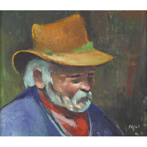 PAUL JAKOB) PAOLO (EIGTL. M�LLER : Portr�t eines alten Mannes mit Hut (DOBIASCHOFSKY AUKTIONEN AG)