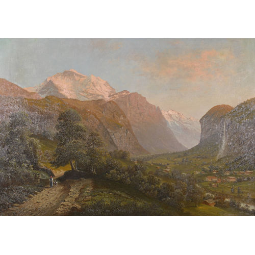 ALFRED D�NZ : Lauterbrunnental mit Staubbachfall (DOBIASCHOFSKY AUKTIONEN AG)