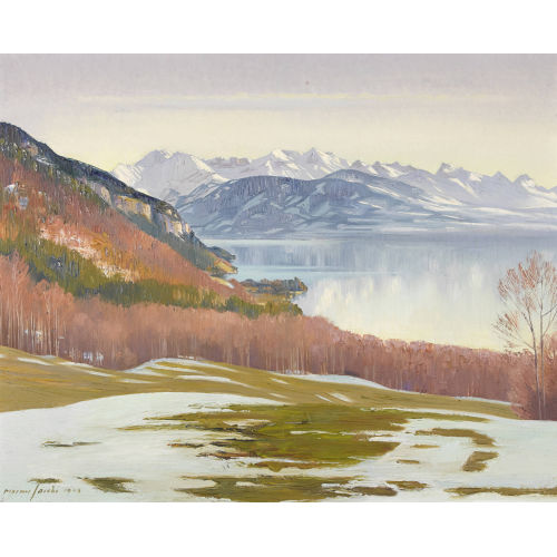 MARCUS JACOBI : Vorfr�hling am Thunersee (DOBIASCHOFSKY AUKTIONEN AG)