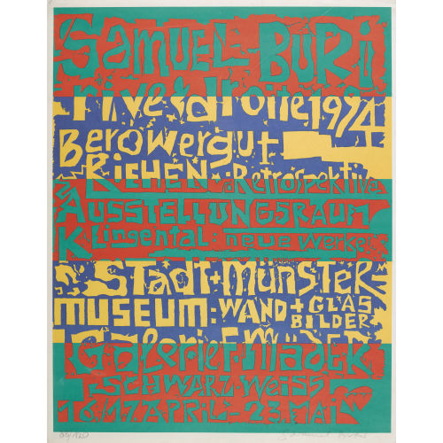 SAMUEL BURI : 'Samuel Buri rive droite 1974...' (DOBIASCHOFSKY AUKTIONEN AG)