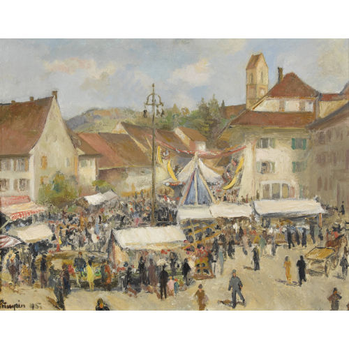 FRITZ P�MPIN : 'Jahrmarkt in Gelterkinden' (DOBIASCHOFSKY AUKTIONEN AG)