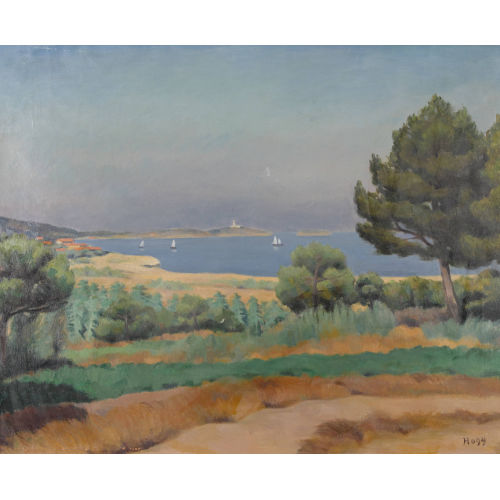 PAUL HOGG : Sommerliche K�stenpartie bei Sanary-sur-Mer (DOBIASCHOFSKY AUKTIONEN AG)