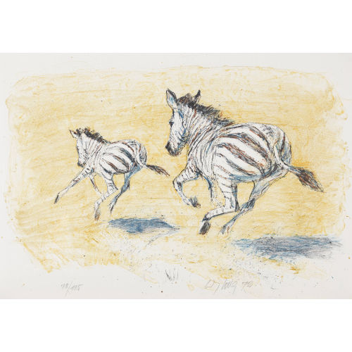 FRITZ HUG : Trabende Zebras (DOBIASCHOFSKY AUKTIONEN AG)