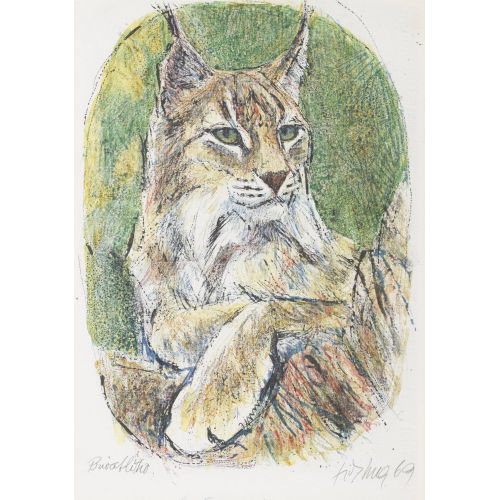 FRITZ HUG : Ruhender Luchs (DOBIASCHOFSKY AUKTIONEN AG)