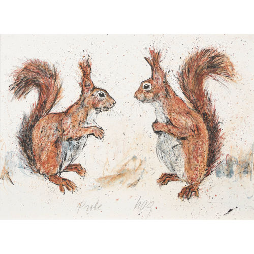 FRITZ HUG : Zwei Eichh�rnchen (DOBIASCHOFSKY AUKTIONEN AG)
