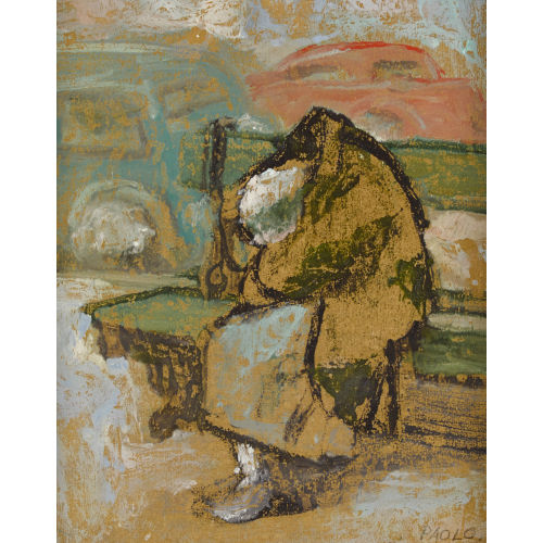 PAUL JAKOB) PAOLO (EIGTL. M�LLER : M�de Frau am Boulevard de S�bastopol in Paris (DOBIASCHOFSKY AUKTIONEN AG)