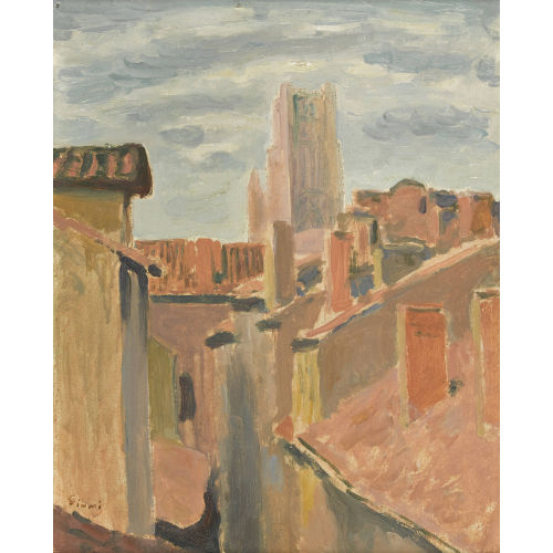 WILHELM GIMMI : 'Les toits, Albi' (DOBIASCHOFSKY AUKTIONEN AG)