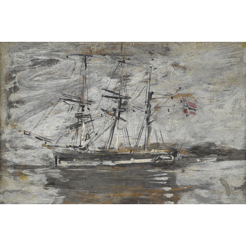 EUG�NE-LOUIS BOUDIN : '�tude de bateau' (DOBIASCHOFSKY AUKTIONEN AG)