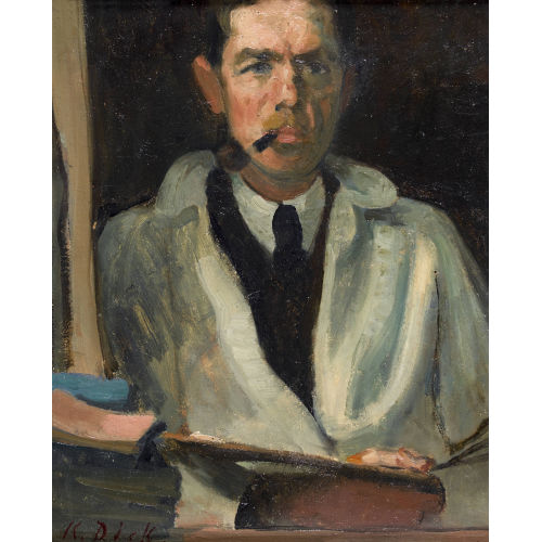KARL THEOPHIL DICK : 'Selbstbildnis' (DOBIASCHOFSKY AUKTIONEN AG)