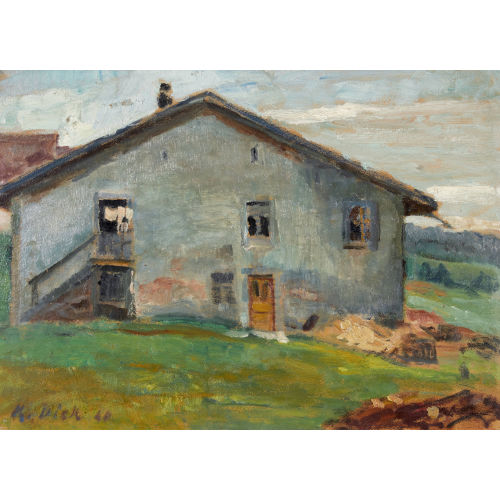 KARL THEOPHIL DICK : 'Haus in Montfaucon' (DOBIASCHOFSKY AUKTIONEN AG)