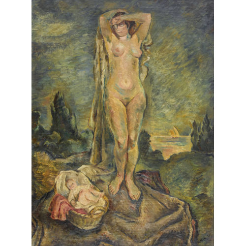 RUDOLF URECH : Weiblicher Akt mit Kind in Landschaft (DOBIASCHOFSKY AUKTIONEN AG)