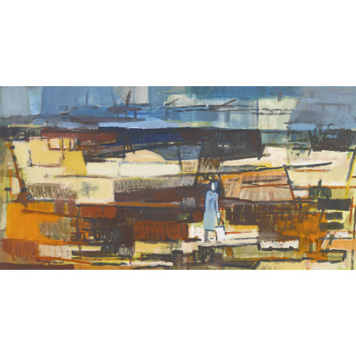 KARL SCHLAGETER : 'Landschaftskomposition' (DOBIASCHOFSKY AUKTIONEN AG)