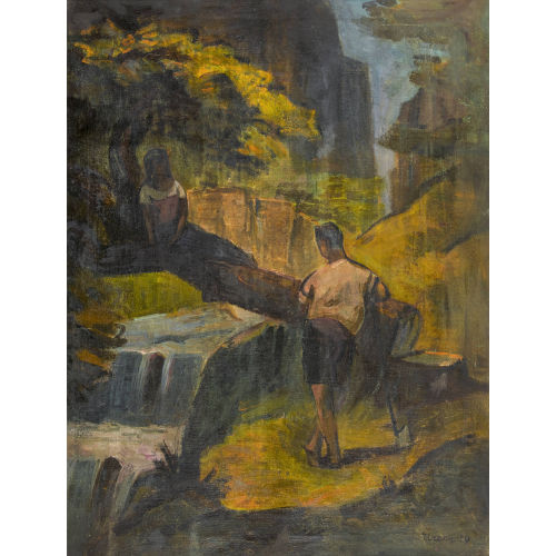 RUDOLF URECH : Bachpartie mit Paar (DOBIASCHOFSKY AUKTIONEN AG)