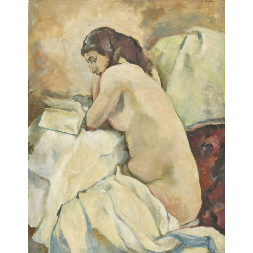 RUDOLF URECH : Lesender Halbakt (DOBIASCHOFSKY AUKTIONEN AG)