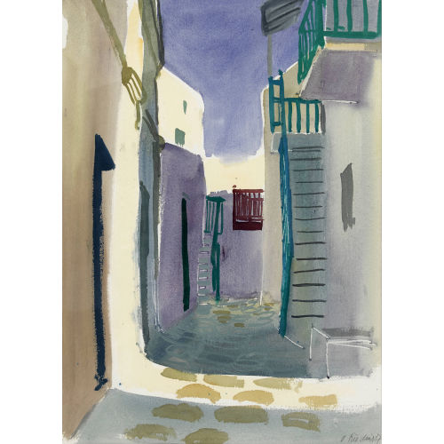 HEINZ FRIEDRICH : 'Gasse auf Kreta' (DOBIASCHOFSKY AUKTIONEN AG)