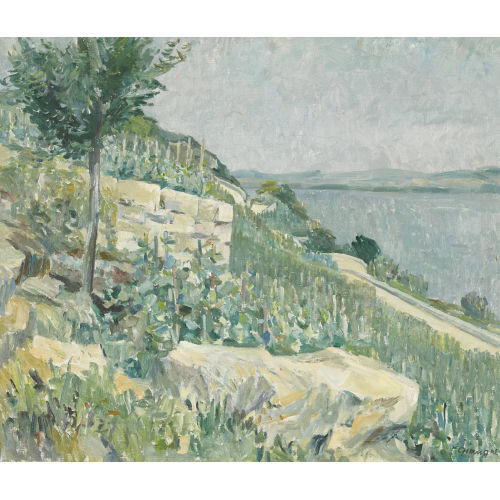 FERNAND GIAUQUE : 'Landschaft am Bielersee' (DOBIASCHOFSKY AUKTIONEN AG)