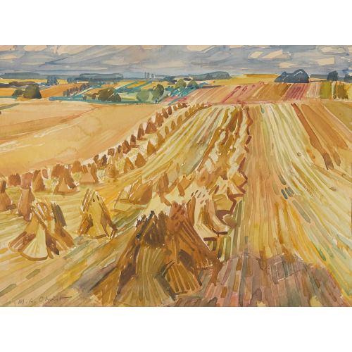 MARTIN ALFRED CHRIST : Sommerliche Feldlandschaft (DOBIASCHOFSKY AUKTIONEN AG)