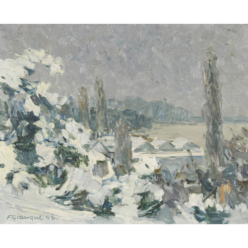 FERNAND GIAUQUE : 'Winter bei Murten' (DOBIASCHOFSKY AUKTIONEN AG)