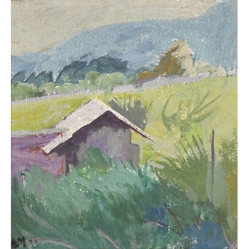 ERNST MORGENTHALER : Feldlandschaft mit Haus (DOBIASCHOFSKY AUKTIONEN AG)