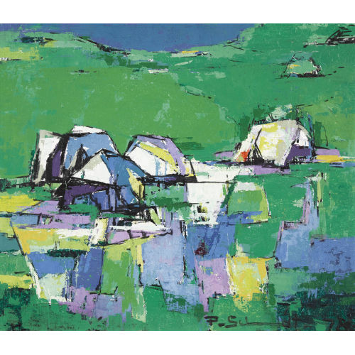 PAUL SCHMIDT : Landschaftskomposition (DOBIASCHOFSKY AUKTIONEN AG)