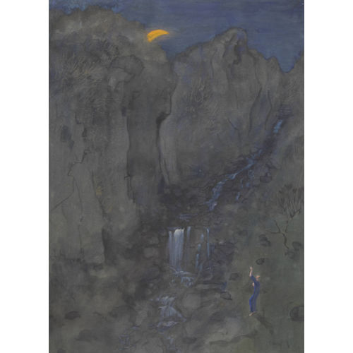 ERNST KREIDOLF : 'In die dunkle Bergschlucht kehrt der Mond zur�ck' (DOBIASCHOFSKY AUKTIONEN AG)