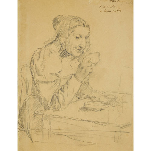 ALBERT ANKER : B�uerin beim Kaffee (DOBIASCHOFSKY AUKTIONEN AG)
