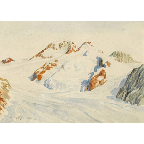 CARL SCHELLHAMMER : Vergletscherte Gebirgslandschaft (DOBIASCHOFSKY AUKTIONEN AG)