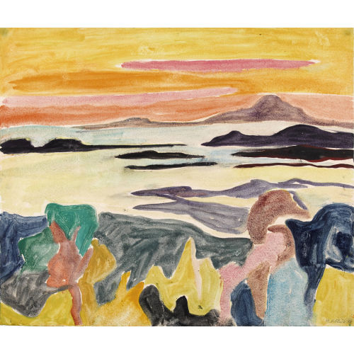 MARTIN PETER FL�CK : K�stenlandschaft im Abendrot (DOBIASCHOFSKY AUKTIONEN AG)