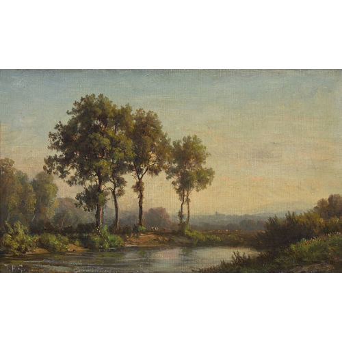 JEAN PHILIPPE GEORGE-JULLIARD : 'Paysage avec cours d′eau' (DOBIASCHOFSKY AUKTIONEN AG)