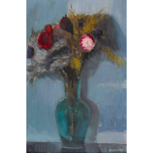 ALBERT CHAVAZ : Nature morte aux fleurs (DOBIASCHOFSKY AUKTIONEN AG)