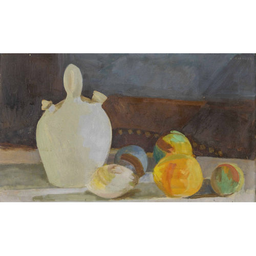 ALBERT CHAVAZ : Cruche espagnole et fruits (DOBIASCHOFSKY AUKTIONEN AG)