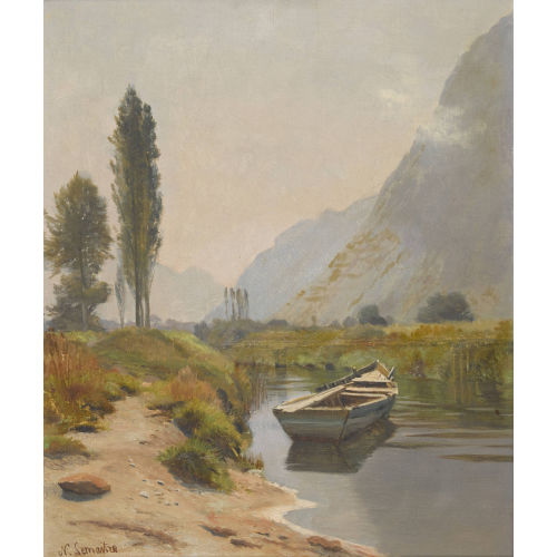 NATHANA�L LEMAITRE : Vue des Grangettes au Bouveret (DOBIASCHOFSKY AUKTIONEN AG)