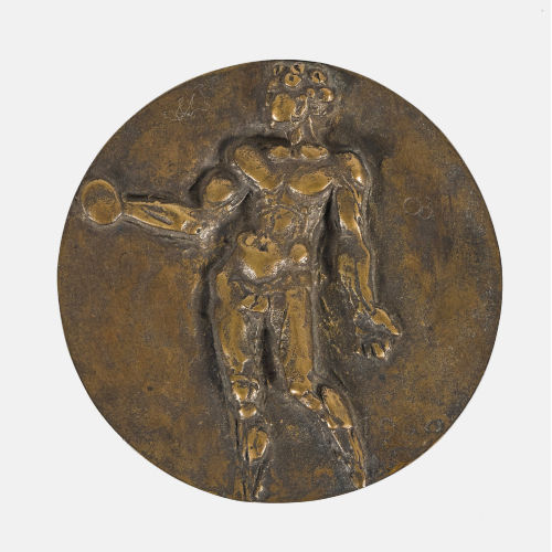OTTO CHARLES B�NNINGER : Medaillon mit Kugelwerfer (DOBIASCHOFSKY AUKTIONEN AG)