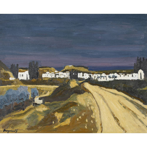 GEORGES BORGEAUD : 'Village grecque, Rhodos' (DOBIASCHOFSKY AUKTIONEN AG)