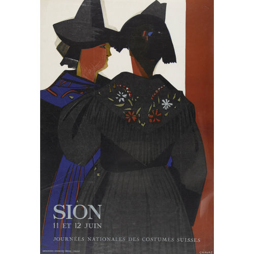 ALBERT CHAVAZ : 'Sion Journ�es Nationales des Costumes Suisses' (DOBIASCHOFSKY AUKTIONEN AG)
