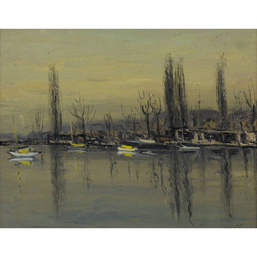 MARIUS CHAMBAZ : 'Automne � la nautique' (DOBIASCHOFSKY AUKTIONEN AG)