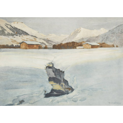 HANS BEAT WIELAND : Weite Schneelandschaft (DOBIASCHOFSKY AUKTIONEN AG)