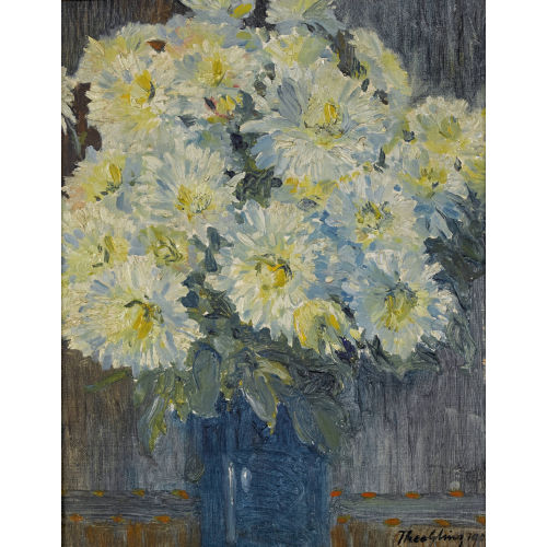 THEO GLINZ : Weisse Chrysanthemen (DOBIASCHOFSKY AUKTIONEN AG)