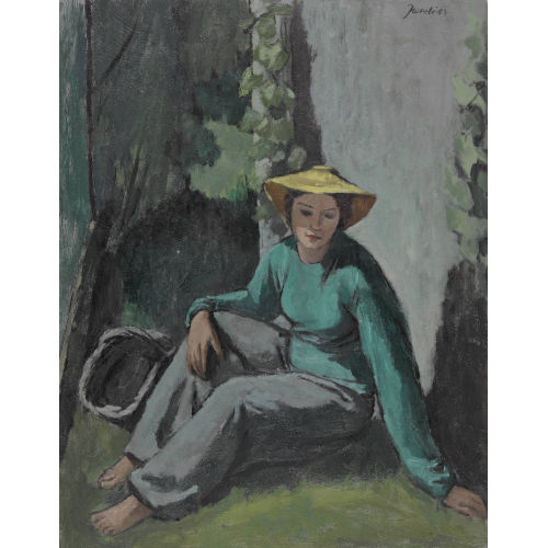 JEANNE) JANEB� (EIGTL. BARRAUD-PELLET : Rastende Hopfenernterin (DOBIASCHOFSKY AUKTIONEN AG)