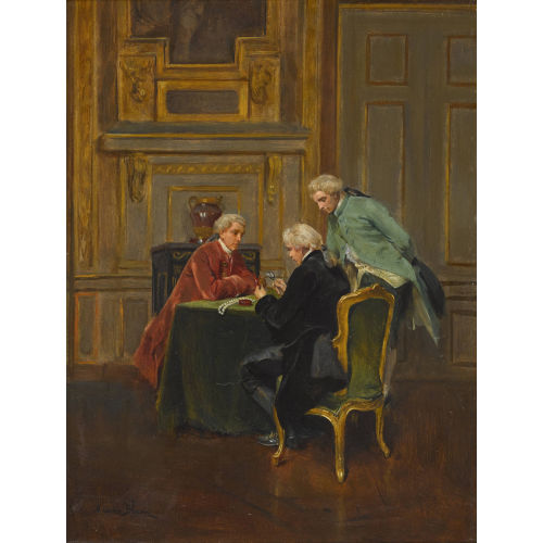 MAURICE BLUM : F�rstliches Interieur mit Preziosenh�ndler (DOBIASCHOFSKY AUKTIONEN AG)
