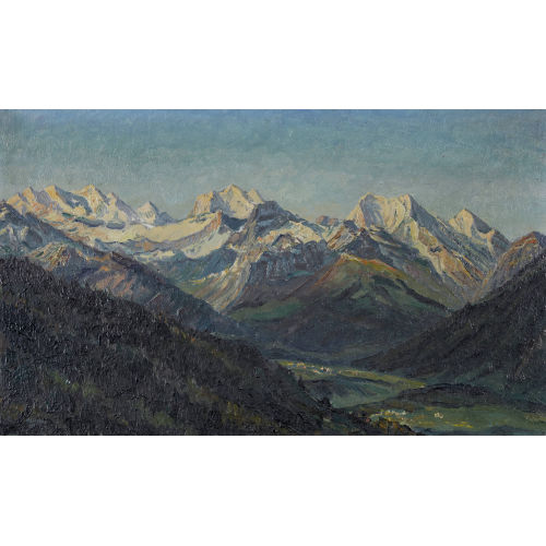 OTTO L�TSCHER : Bergpanorama (DOBIASCHOFSKY AUKTIONEN AG)