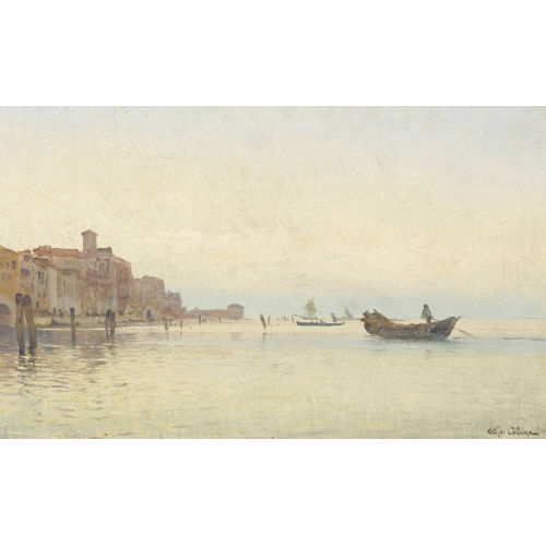 ARTHUR (EIGTL. JEAN BAPTISTE ARTHUR) CALAME : Boote vor Venedig (DOBIASCHOFSKY AUKTIONEN AG)
